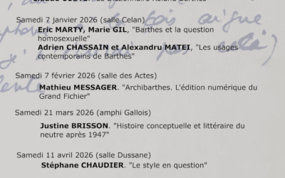 Séminaire 2025-2026