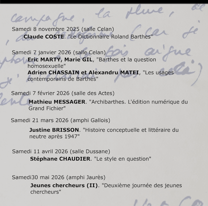 Séminaire 2025-2026